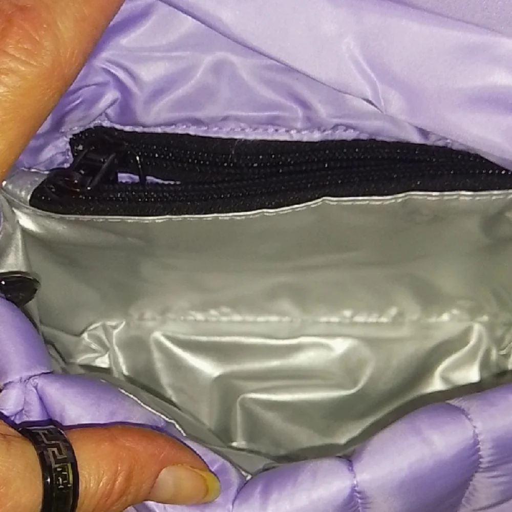 THINK ROYLN Purple and Black Quilted Shoulder Bag - Picture 7 of 9